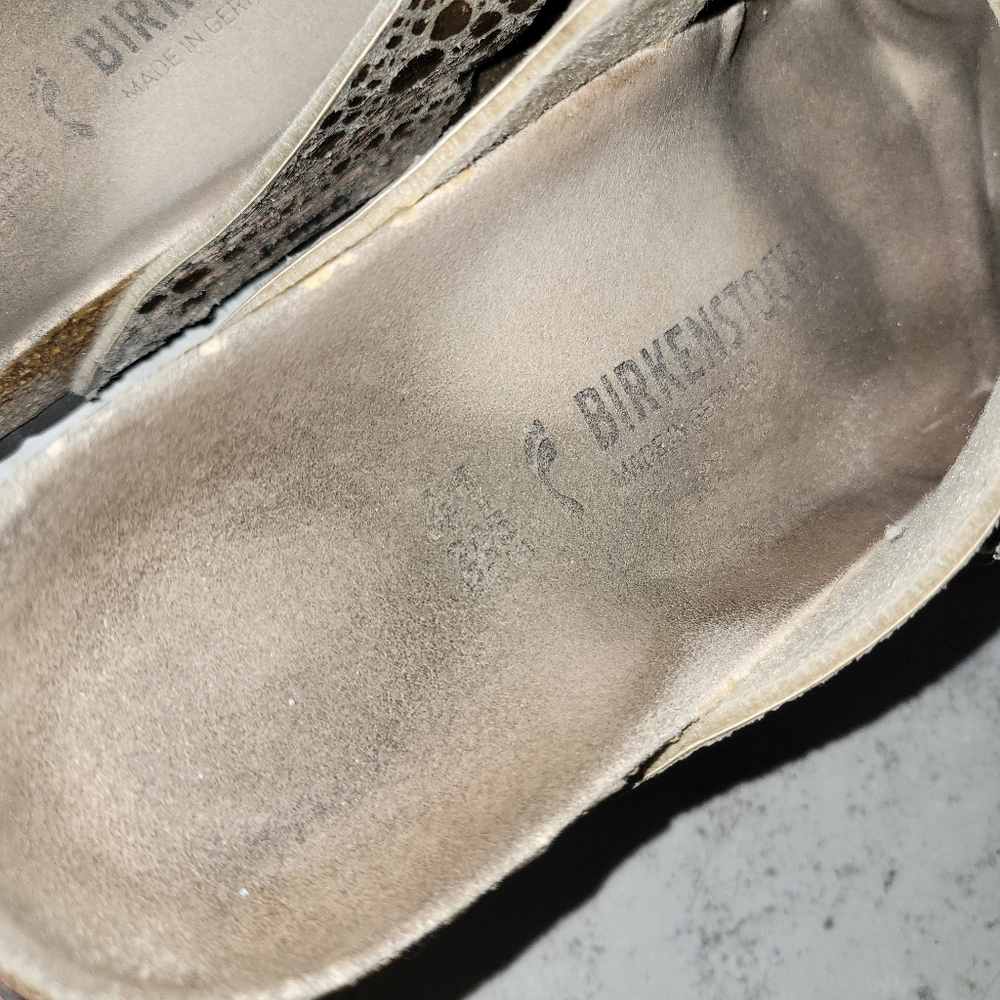 Birkenstock Arizona Metallic Stone Bronze Copper Sz 41 - Picture 4 of 11